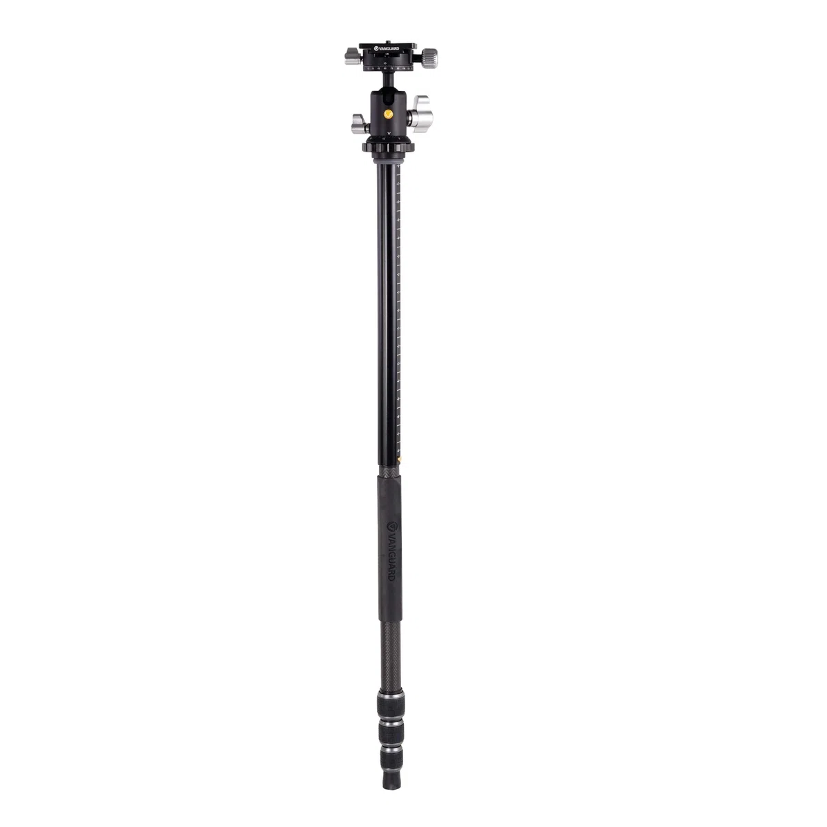 Vanguard VEO3T+264CB Trépied de voyage en fibre de carbone avec tête sphérique et colonne centrale multi-angle pour tirs aériens
