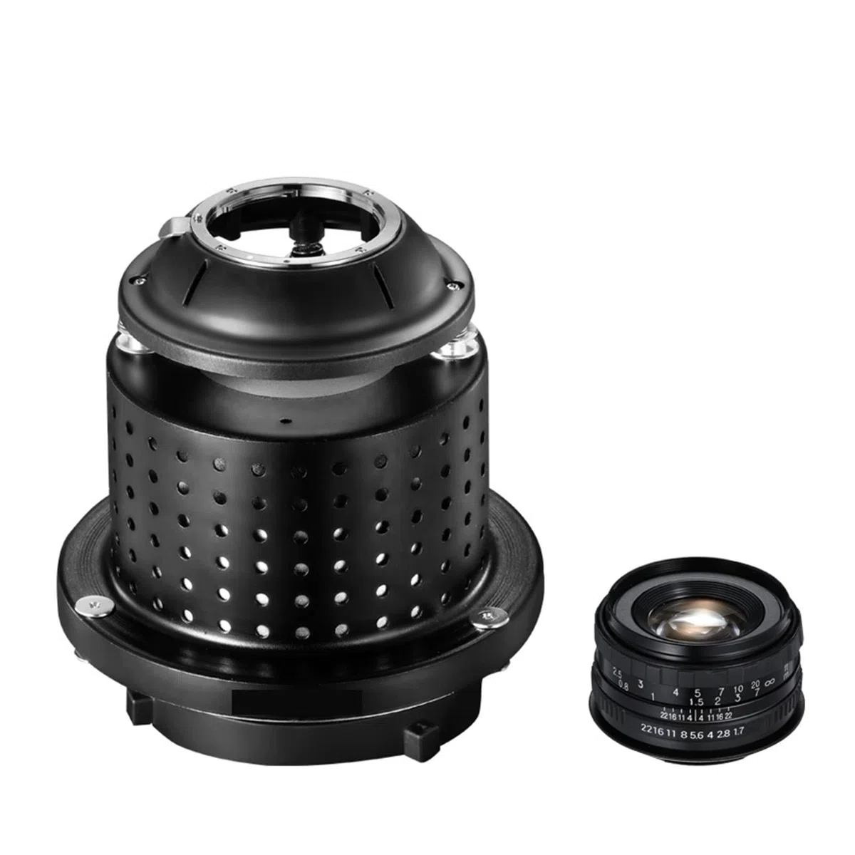 OT1 Focalize Conical Snoots Photo Optique Condensateur Art Effets Spéciaux en Forme De Faisceau De Lumière Cylindre for Mont Flash Light(Grey)