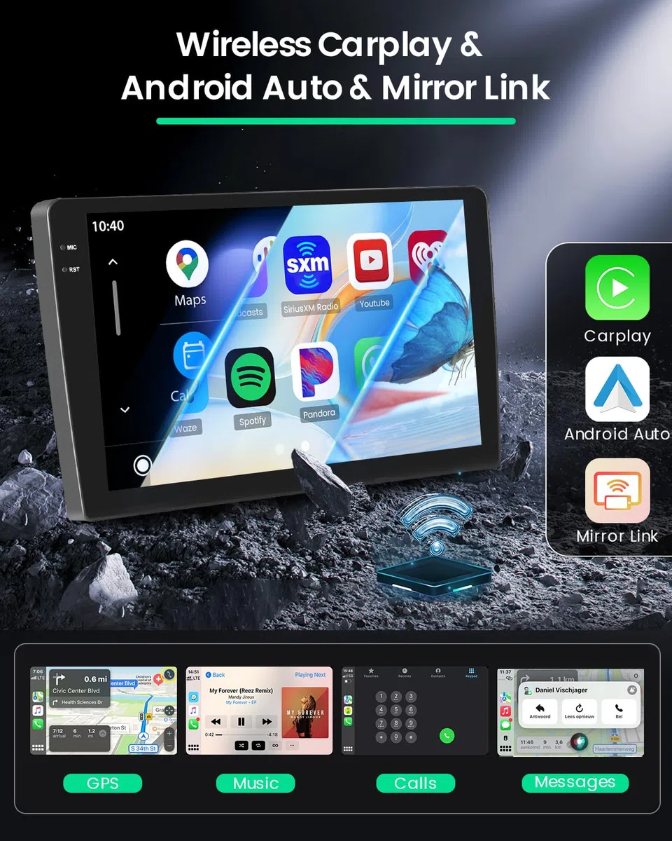 Roinvou 4G+128G Android 15 Autoradio pour Ford Transit 2009-2016, 9''