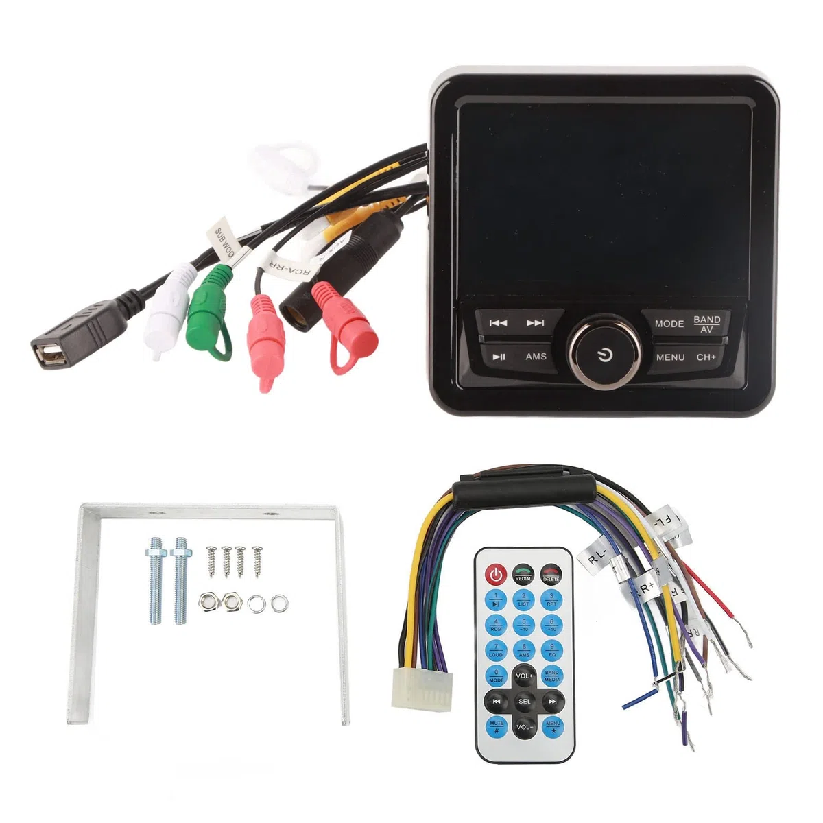 Marine Bluetooth Stéréo Radio Bateau Radio Voiture Stéréo Récepteur Bluetooth MP3 MP5 Lecteur Multimédia Étanche sans Perte Musique pour Yachts Véhicules