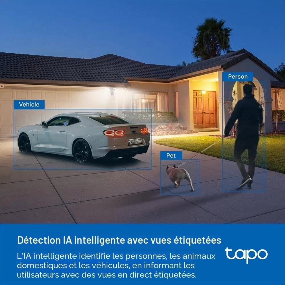 TP-Link Tapo C720, IP-Sicherheitskamera, Drau?en, Verkabelt & Kabellos, 2800 Lm, 5000 K, Wand