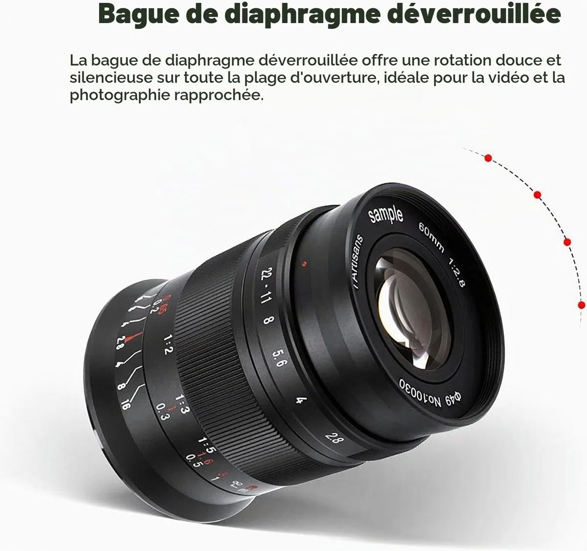 7artisans 60mm F2.8 II V2.0 Objectif Macro APS-C, Compatible avec Les appareils Photo Fuji X-Mount Appareils Photo X-A1 X-A10 X-A2 X-A3 A-at X-M1 XM2 X-T1 X-T3 X -T10 X-T2 X-T20 X-T30 X-Pro1 X-Pro2