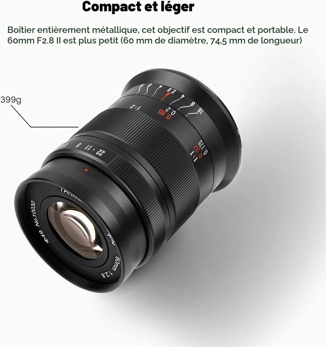 7artisans 60mm F2.8 II V2.0 Objectif Macro APS-C, Compatible avec Les appareils Photo Fuji X-Mount Appareils Photo X-A1 X-A10 X-A2 X-A3 A-at X-M1 XM2 X-T1 X-T3 X -T10 X-T2 X-T20 X-T30 X-Pro1 X-Pro2