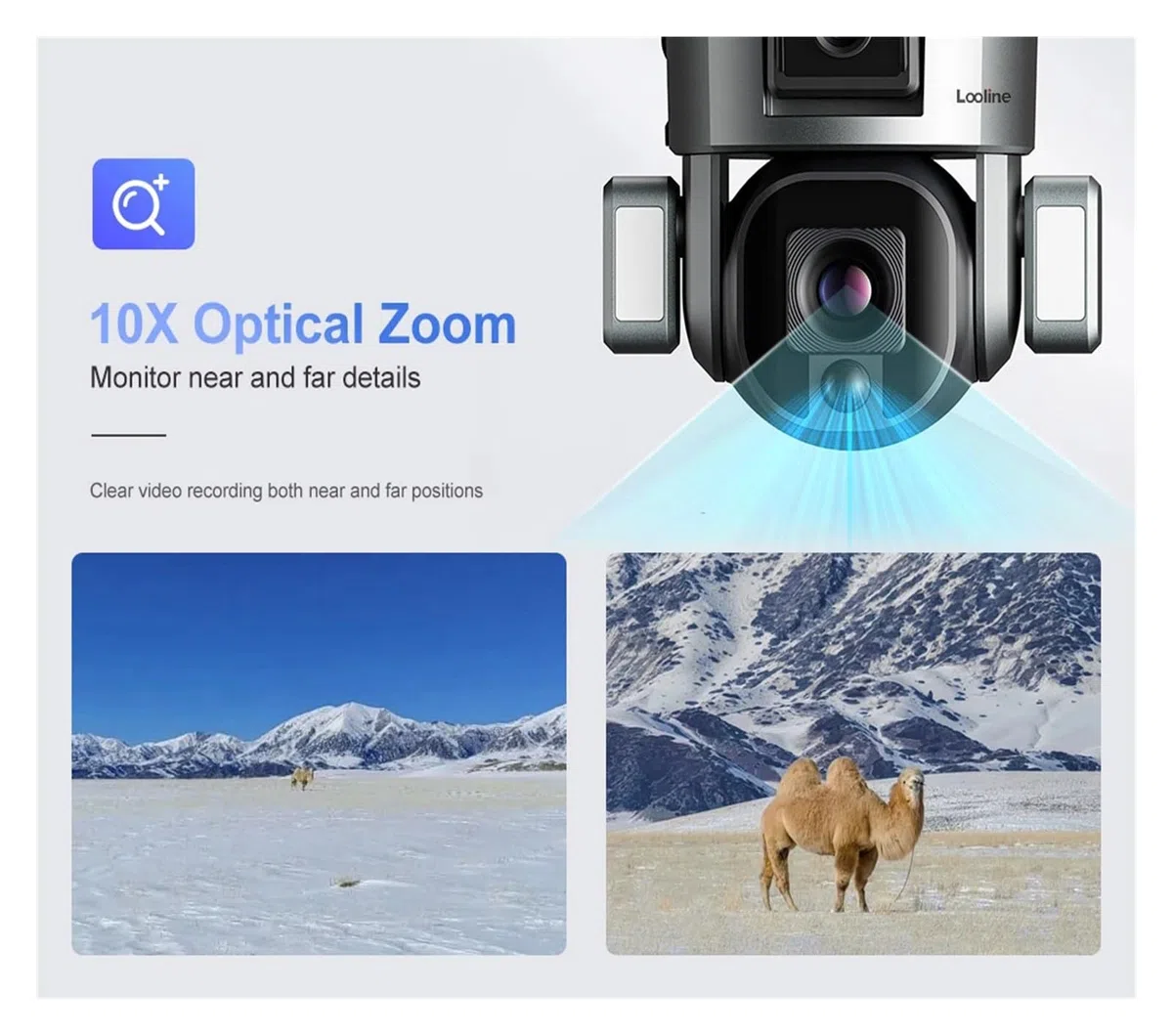 Caméra de sécurité, Caméra Solaire d'extérieur 4K 8mp, 4G/WiFi, étanche IP66, sécurité extérieure, Suivi Automatique, Surveillance PTZ, CCTV(WiFi 4XZoom 64GB)