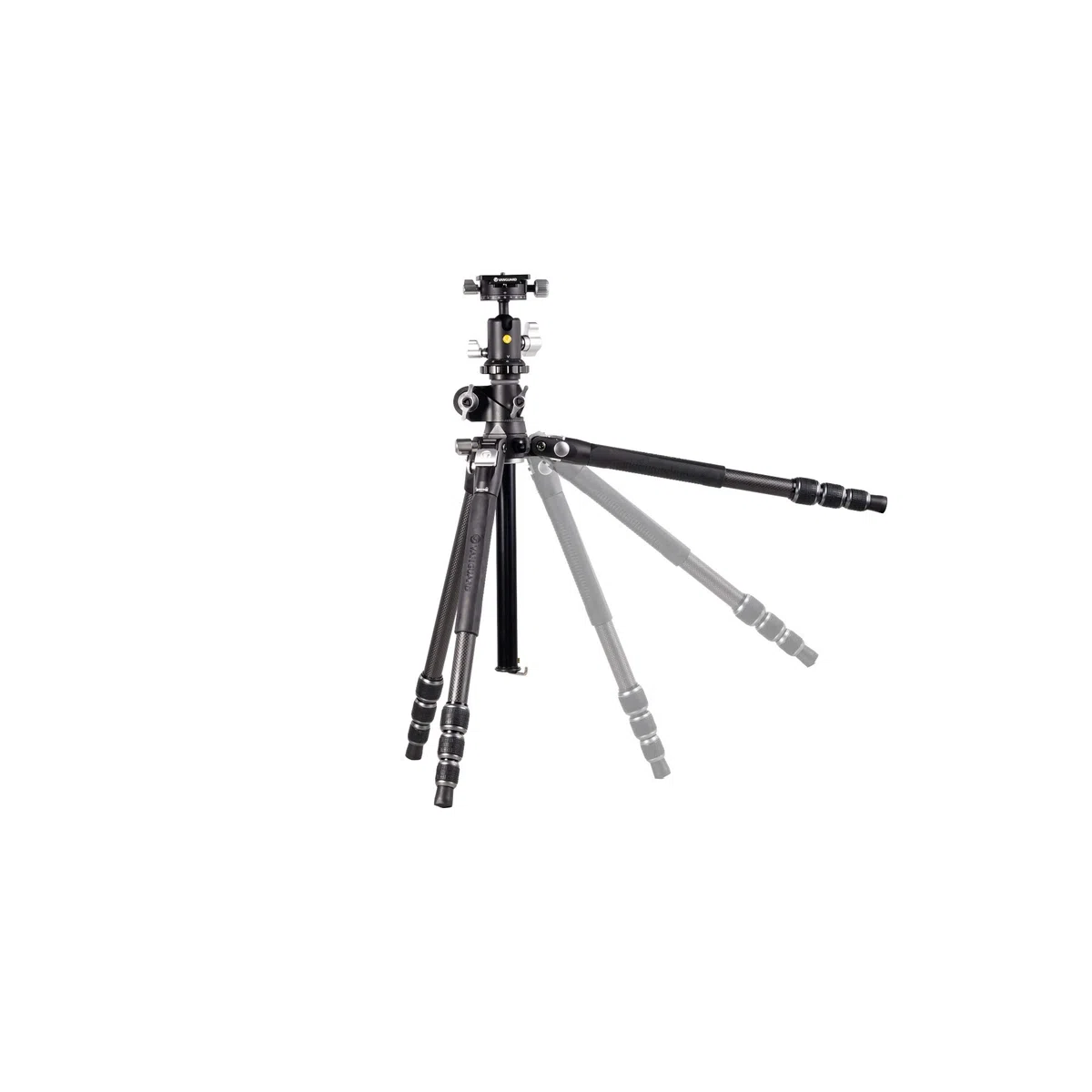 Vanguard VEO3T+264CB Trépied de voyage en fibre de carbone avec tête sphérique et colonne centrale multi-angle pour tirs aériens