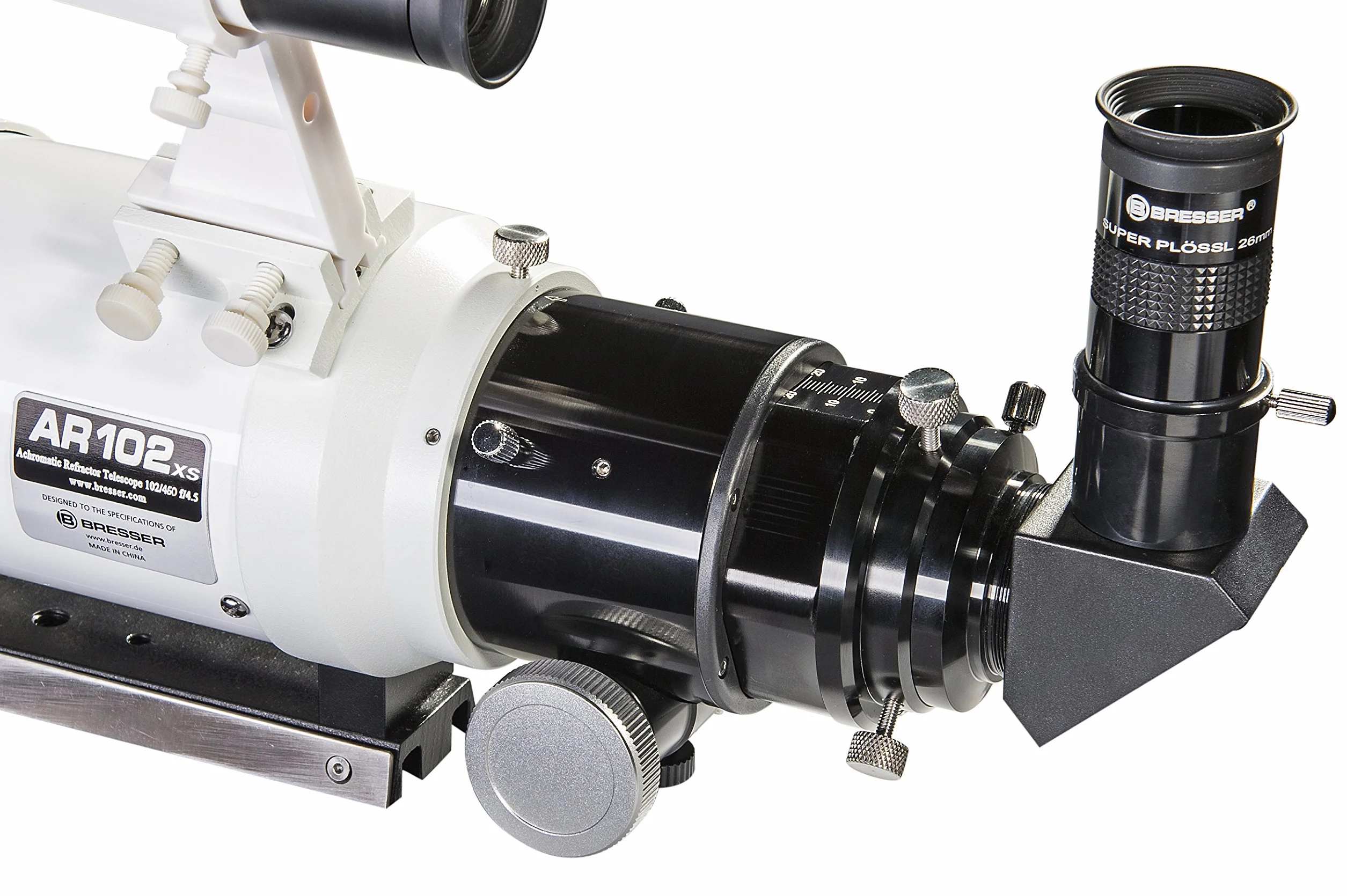 Bresser Réfracteur Messier Ar-102 X S/460 Télescope avec Hexafoc oculaires – Blanc