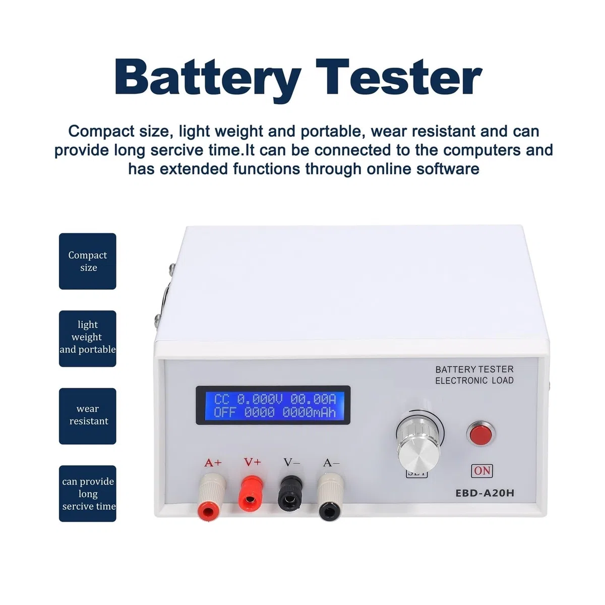 EBD-A20H testeur de Batterie 20A 200W Multifonction Courant continu Charge électronique PC contrôle Batterie capacité testeur déchargeur SûR Et Durable