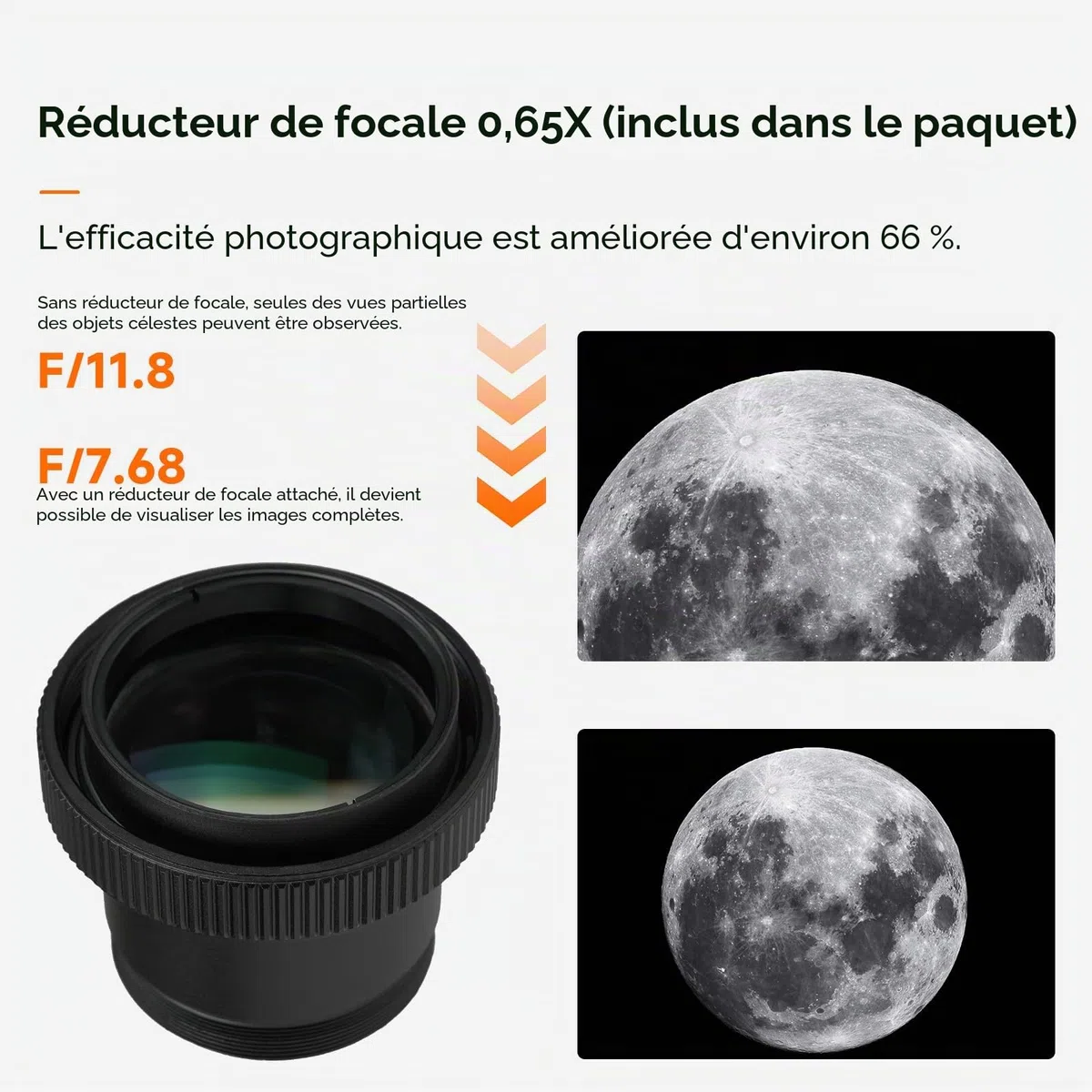Svbony MK127 Télescope Astronomique, 127 mm f/11,8 Maksutov Cassegrain OTA