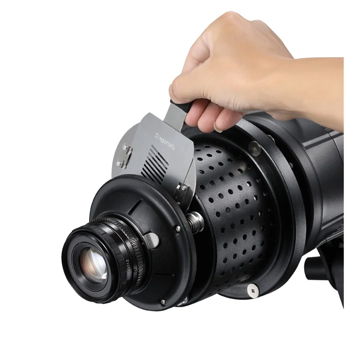 OT1 Focalize Conical Snoots Photo Optique Condensateur Art Effets Spéciaux en Forme De Faisceau De Lumière Cylindre for Mont Flash Light(Grey)