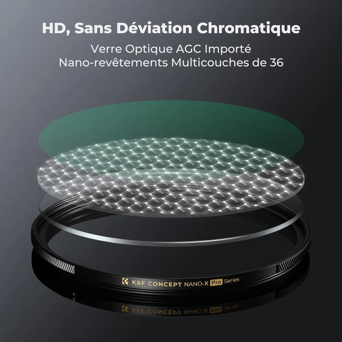 K&F CONCEPT 77mm Filtre Black Diffusion 1/4 Mist en Cuivre Nano-X Pro Série