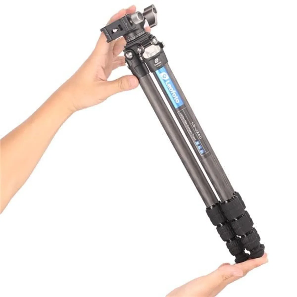 Leofoto - Ranger - Trépied en Carbone pour appareils Photo - Tête à rotule Incluse - Capacité de Charge de 6kg - Pieds Extensibles - Hauteur: 5,7 cm - 109 cm - LS-224C + Tête à rotule LH-25