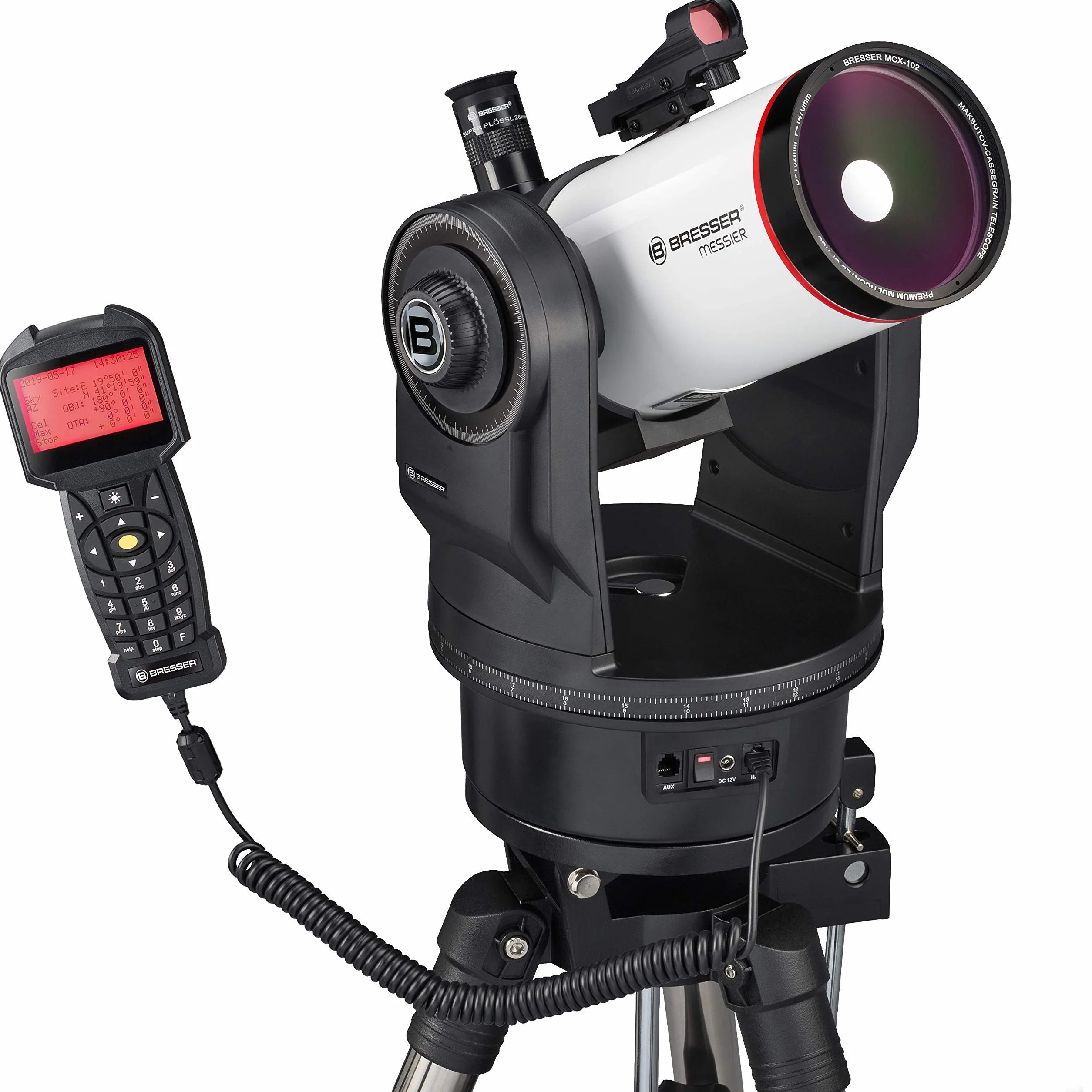 Bresser Télescope Messier MCX-102 avec Distance focale de 1470 mm et télescope Goto EQ/AZ avec Monture équatoriale ou azimutale au Choix avec trépied