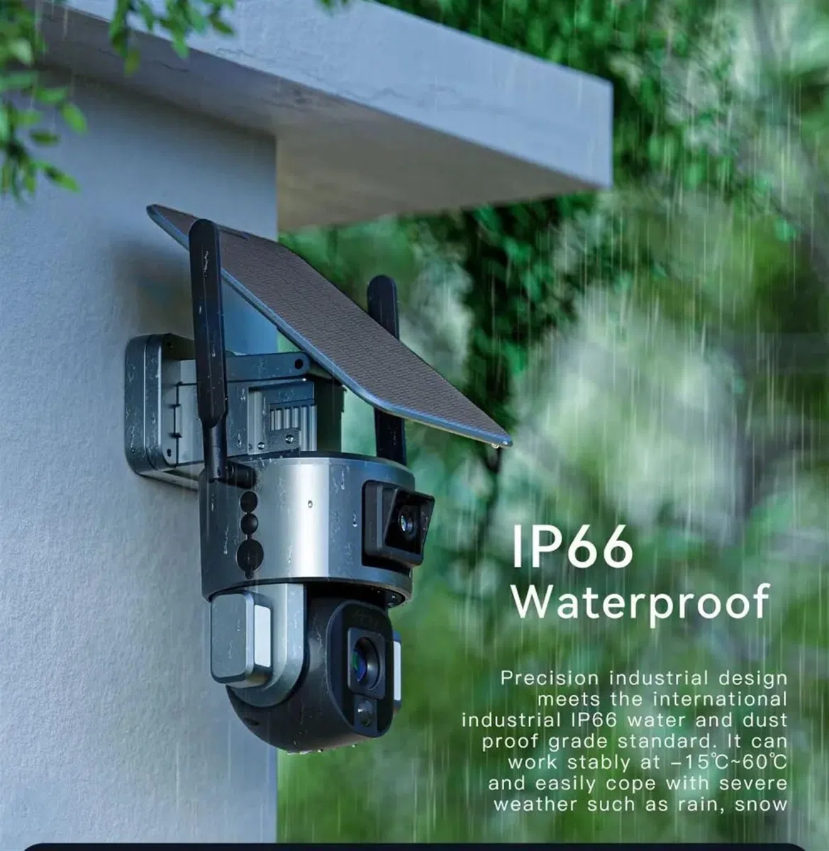 Caméra de Surveillancem 8MP 4G caméra Solaire sans Fil 4K Double Objectif 4X 10X Panneau détection Humaine PTZ Surveillance extérieure